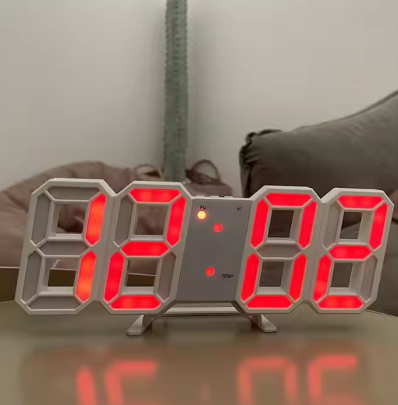 3D LED Digital Wall Clock – Modern Time Display with Alarm & Night Light Product Code: 1167 - Image 3