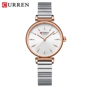 CURREN Watches 2025 Charming Women's Quartz Wristwatches With Rhinestones Stainless Steel Clock Relojes Para Mujer